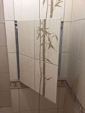 Люк под плитку Нажимной Секрет-Лайт 2 створки 1100*450 Люк под плитку Нажимной Секрет-Лайт 2 створки 1100*450