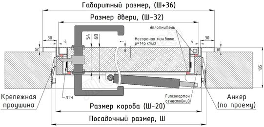 Противопожарный люк выхода на чердак EIS60 850*700 Противопожарный люк выхода на чердак EIS60 850*700