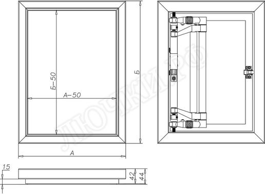 Люки под плитку Евроформат АТР 300*600 Люки под плитку Евроформат АТР 300*600