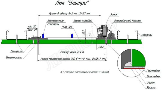 Люк под покраску Ультра для установки в стену 500*800 (посадочный размер 506*806) Люк под покраску Ультра для установки в стену 500*800 (посадочный размер 506*806)
