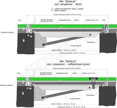 Напольный люк Премьер 800*1300 Напольный люк Премьер 800*1300