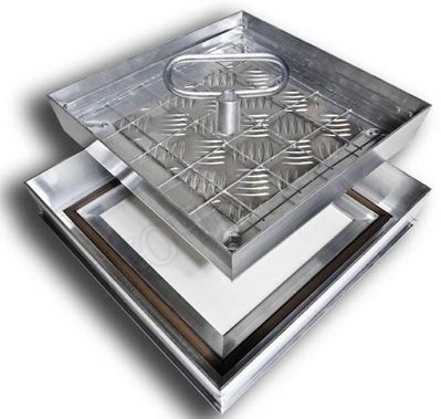 Напольный люк Премиум 54 мм 2 створки 500*1450 Напольный люк Премиум 54 мм 2 створки 500*1450