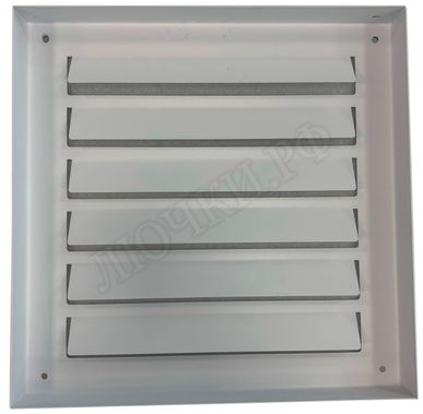 Жалюзийная решетка КДУ накладная 200*100, крепеж через наличник Жалюзийная решетка КДУ накладная 200*100, крепеж через наличник
