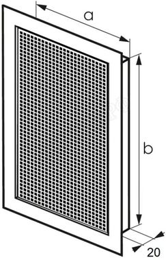 Решетка металлическая с перфорацией 3*5 мм врезная 750*1450 Решетка металлическая с перфорацией 3*5 мм врезная 750*1450