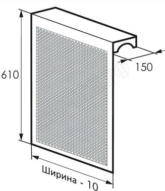 Радиаторный экран С перфорацией Кружок Металлический верх 890*610 Радиаторный экран С перфорацией Кружок Металлический верх 890*610