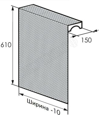 Радиаторный экран С перфорацией Кружок Металлический верх 890*610 Радиаторный экран С перфорацией Кружок Металлический верх 890*610