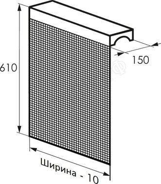 Радиаторный экран с перфорацией Квадрат 5x8 мм Радиаторный экран с перфорацией Квадрат 5x8 мм