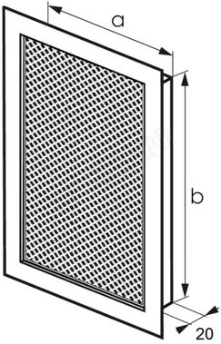 Решетка металлическая с перфорацией ПВС врезная 1000*650 Решетка металлическая с перфорацией ПВС врезная 1000*650