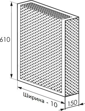 Радиаторный экран С перфорацией Цветок Металлический верх 990*610 Радиаторный экран С перфорацией Цветок Металлический верх 990*610