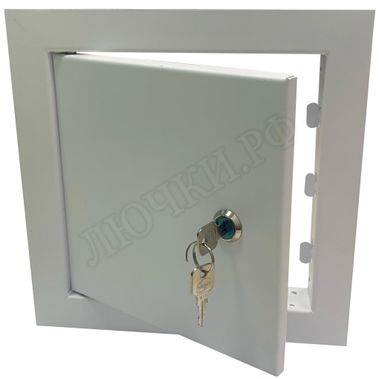 Сантехнический люк Комфорт, с замком 750*1200, RAL 9003 муар Сантехнический люк Комфорт, с замком 750*1200, RAL 9003 муар