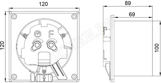Вытяжной вентилятор airRoxy DTS, белый матовый, 01-161 Вытяжной вентилятор airRoxy DTS, белый матовый, 01-161