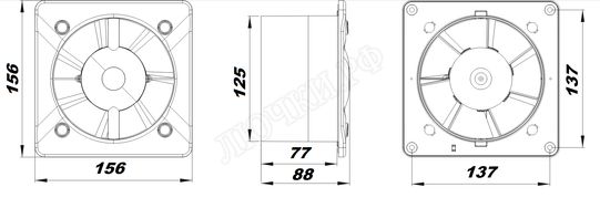Вытяжной вентилятор Awenta System+, Silent, 125, KWS125H, PTCB125M, Чёрный матовый, пластик Вытяжной вентилятор Awenta System+, Silent, 125, KWS125H, PTCB125M, Чёрный матовый, пластик