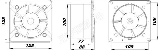 Вытяжной вентилятор Awenta System+, Silent, 100, KWS100H, PECB100M, Чёрный матовый, пластик Вытяжной вентилятор Awenta System+, Silent, 100, KWS100H, PECB100M, Чёрный матовый, пластик