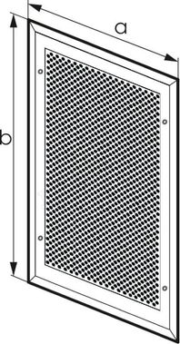 Решетка металлическая с перфорацией Кружок накладная 450*850 Решетка металлическая с перфорацией Кружок накладная 450*850