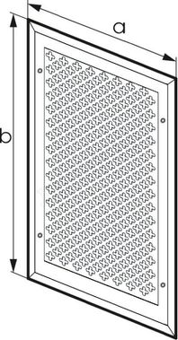 Решетка металлическая с перфорацией Цветок накладная 900*300 Решетка металлическая с перфорацией Цветок накладная 900*300